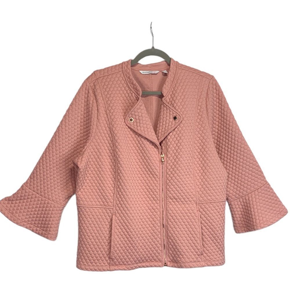 Isaac Mizrahi Live Pink Moto Jacket